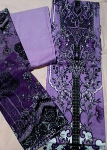Purple Printed Pure Cotton Suit Dress Material💜