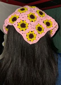Crochet Sunflower Scarf