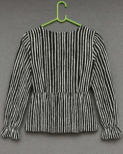 Striped V-Neck Tie Top🖤