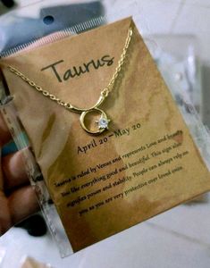 TAURUS ZODIAC SIGN NECKLACE