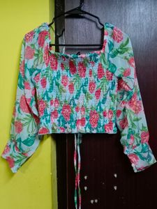 Smocked Crop Top