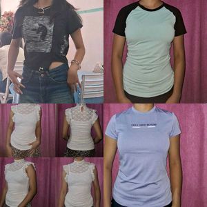 Y2k Fitted Tops 4.combo Pack