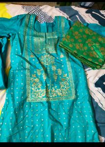 New Pure Silk Suit With Heavy Dupatta