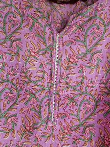 Sangria Purple Cotton Kurti