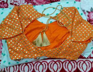 Orange Embroidered Lehenga Choli