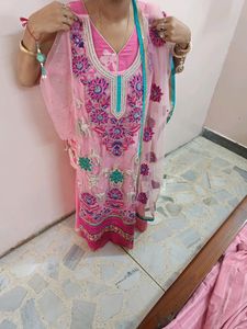 Baby Pink Beautiful Suit- Stitched,3 Pieces
