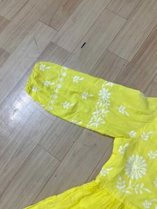 Yellow Embroidered Dress.
