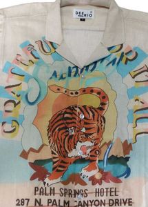 Tiger Florida Cuban Coller Oversized Shirt