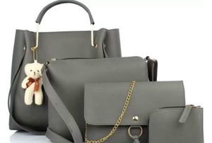 Grey Handbag set of 3 by loomy