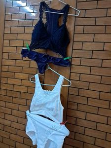 Four Padded  Bralet Top N Panty  Combo Imported Fa