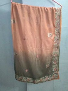 Elegant Orange Embroidered Salwar Kameez