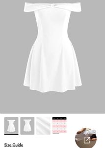 Off-Shoulders Solid Zipper White Mini Dress