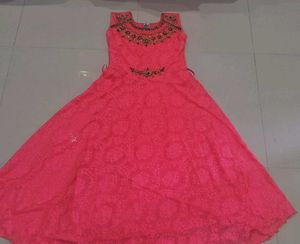 Elegant Pink Ethnic Gown