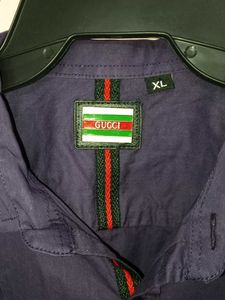 GUCCI MEN&#39;S PURPLE SHIRT