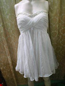White Strapless Party Dress