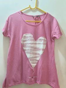 NUON Top Pink Half Sleeves