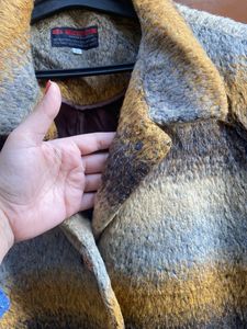 Striped Wool Blend Jacket/Coat