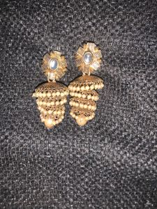 Gold Jhumka Earrings
