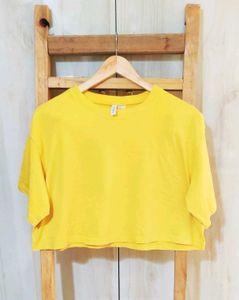 Cotton Yellow Top H&amp;M &amp; Plazzo  Size-42(Combo)