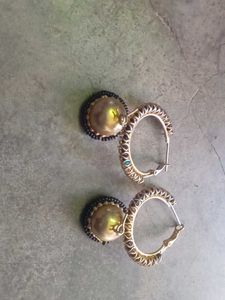 Golden Jhumka Earrings