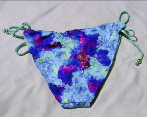 tie and dye multicolour bikini bottom