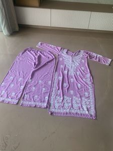 Lavender Kurta Set