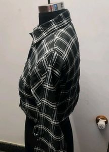 Plaid Crop Top Shirt