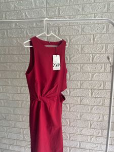 Zara Red Midi Dress