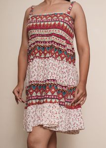 Boho Print Mini Dress