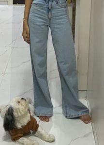 wide leg jeans high waisted light denim