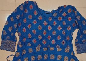 Blue Embroidered kurta