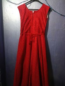 Elegant Red Ethnic Gown