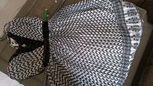 Black &amp; White Print Dress