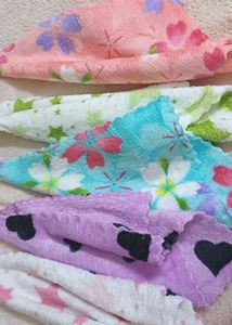 Purple & Black Plush handkerchief