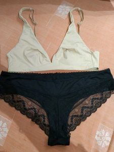 Bra and Lace Panty Set