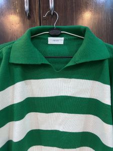 Striped Knit Cropped Sweater