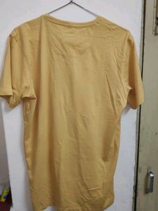 Louis Philippe Yellow Printed Tshirt Men
