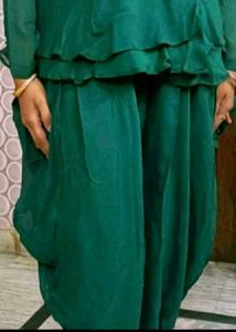 Elegant Green coord peplum Set