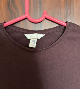 H&amp;M Brown Fitted T-Shirt