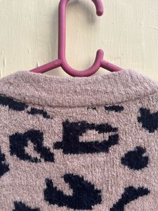 Leopard Print Button-Down Cardigan