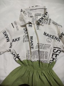 Newspaper Print Y2K Crop Top With FREE GIFT