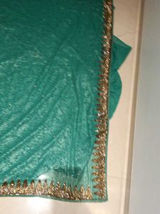 Elegant Teal green saree