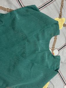 Embroidered Green Kurta