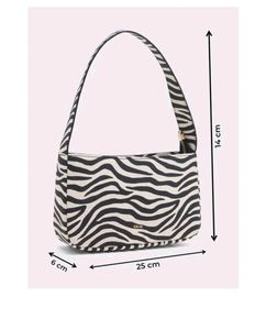 Iykyk Edge Black And White Striped Handbag