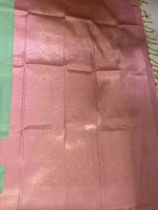 New Green &amp; Pink Semi Kanchi Saree