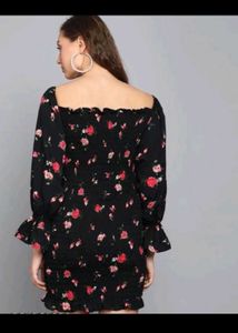 Floral Print Mini Bodycon Dress