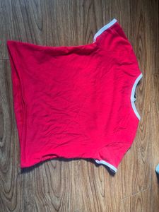 Red Ringer Tee - &#34;Best Shot&#34;