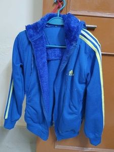 Beautiful Blue Colour Winter Hoodie For Boys