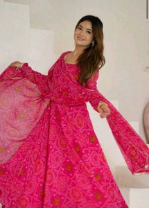 Pink Anarkali Kurta set