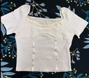 Pinterest White Lace Trim top
